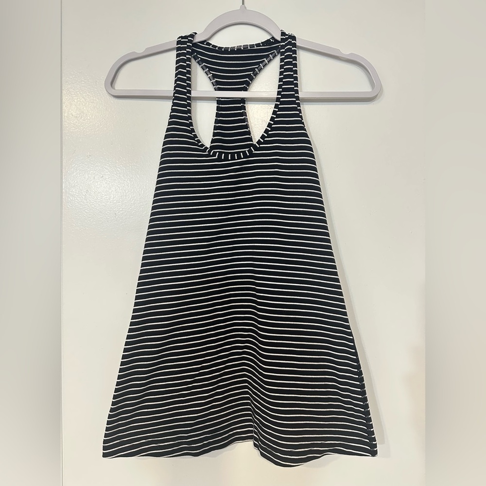Lululemon Striped Black and White Women's Tank Top